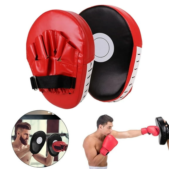 ZOURIH Punching Mitts Kick Pack,1 Pcs Boxing Pads Curved Focus Punching Mitts Kickboxing Striking Target Pads for Men Women, Martial Arts Training Equipment for Boxing Taekwondo Karate Muay Thai,Red