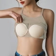 thumbnail image 2 of Women Built In Bra Cami Tops Sleeveless Spaghetti Strap Tank Top Square Neck Summer Fitted Basic Camisole Shirts, 2 of 7
