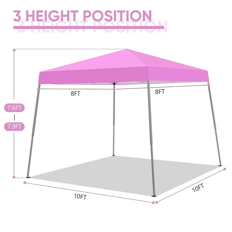 anju．akitopapa Ainfox 8 x 8 ft Pop up Canopy Tent, Instant Slant Outdoor