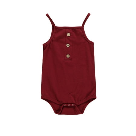 

Sngxgn Kids Baby Girls Camisole Bodysuit 100% Cotton Super Softbaby Bodysuit Boy Blank 0-3 Months
