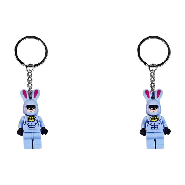 Conejo Llavero Dibujos Animados Anime Bloque Construcción Muñeca Lindo () Azul
