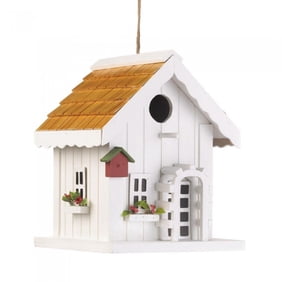 15 5 X 6 1 Stoneware Birdhouse White Smith Hawken Walmart Com