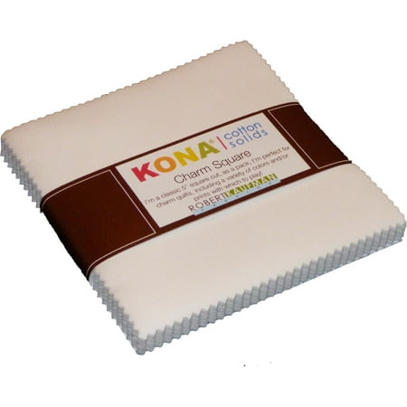 Kona Solids White Robert Kaufman Charm Pack; 42 - 5