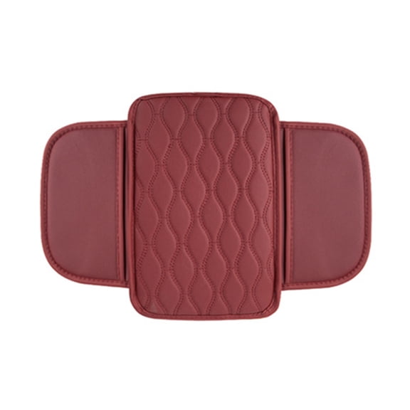 Quick Install Automotive Armrest Pad with 2 Storage Pockets Leather Center Console Cover Interior Accessory