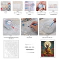 thumbnail image 3 of Paint By Numbers Kit for Adults Beginner - Cat Meditation Moonlit Roses DIY Canvas Painting Kits for Adults, Frameless Paint By Number for Adults for Home Wall Decor 16x20 Inch, 3 of 7