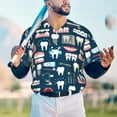 thumbnail image 4 of Fotbe Dental Baseball Jersey Shirt for Men and Women, Casual Short Sleeves Button Down T-Shirt-Medium, 4 of 9