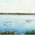 thumbnail image 2 of Nawrocke, Bruce 12x12 Black Ornate Wood Framed with Double Matting Museum Art Print Titled - The Marina II, 2 of 4