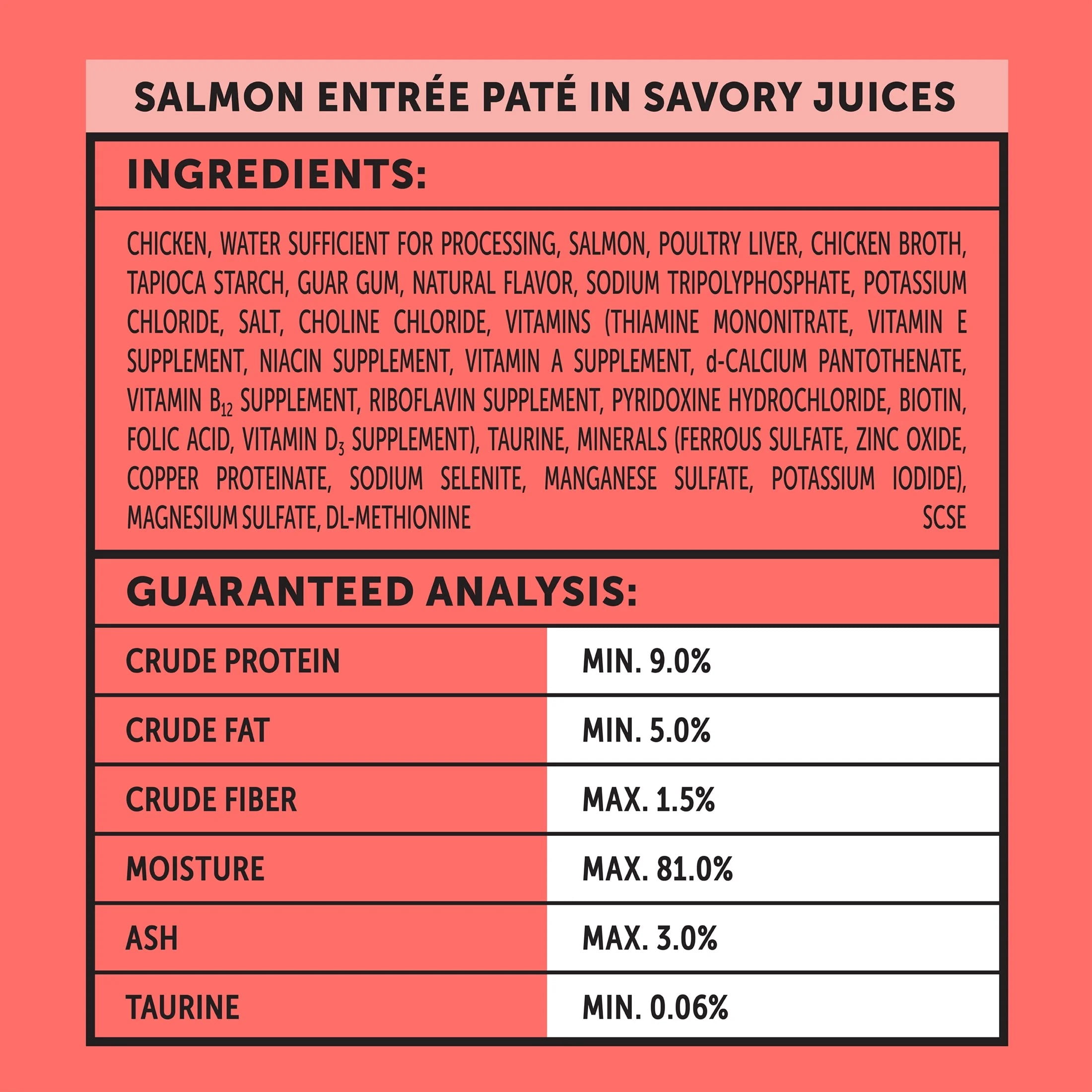 (12 pack) Vibrant Life Salmon Entree Pate in Savory Juices Wet Cat Food, Complete + Balanced, 2.64 oz Split Cup