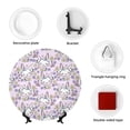 thumbnail image 4 of Kdxio Purple Rabbit Bone China Decorative Plate Ceramic Decorative Plate for Home Office Wall Stand Decorative Plates for Home Bedroom-8in, 4 of 6