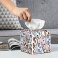 thumbnail image 6 of Picia sloth cartoon Pattern Tissue Box Cover,PVC Leather Square Holder,Tissue Box Holder with Magnetic Bottom,Facial Paper Organizer Dispenser-5.2"X5.2"X5.2", 6 of 7