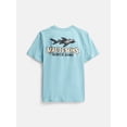 thumbnail image 4 of Maui and Sons Movin T-Shirt for Boys, Classic Steel Blue Short Sleeve Crew Neck Graphic Tee Inspired by California Surf Culture & Designed for Everyday Comfort, 4 of 5