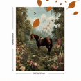 thumbnail image 3 of UXIEQU Horse And Castle Landscape Canvas Wall Art Print 15.75x11.81 Inches, 3 of 8
