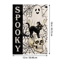 thumbnail image 2 of Halloween Garden Flag Spooky Haunted House Design Welcome Sign for Outdoor Yard Porch Home Halloween Party Decor A, 2 of 4