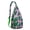 Green-2, variant on Abstract Art Sling Backpack – Colorful Geometric Tie Dye Crossbody Daypack, Psychedelic Pop Art Hiking Bag for Women & Men, Fashionable & Lightweight Outdoor Travel Pack