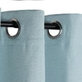 thumbnail image 2 of BNM Linen Pattern Blackout Curtains, Set of 2, 42" x 96", Teal, 2 of 8
