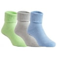 thumbnail image 2 of Lian LifeStyle Unisex Children 6 Pairs Thick Non-Slip Non-Skid Pure Cotton Socks 1Y-3Y Multi Color, 2 of 4