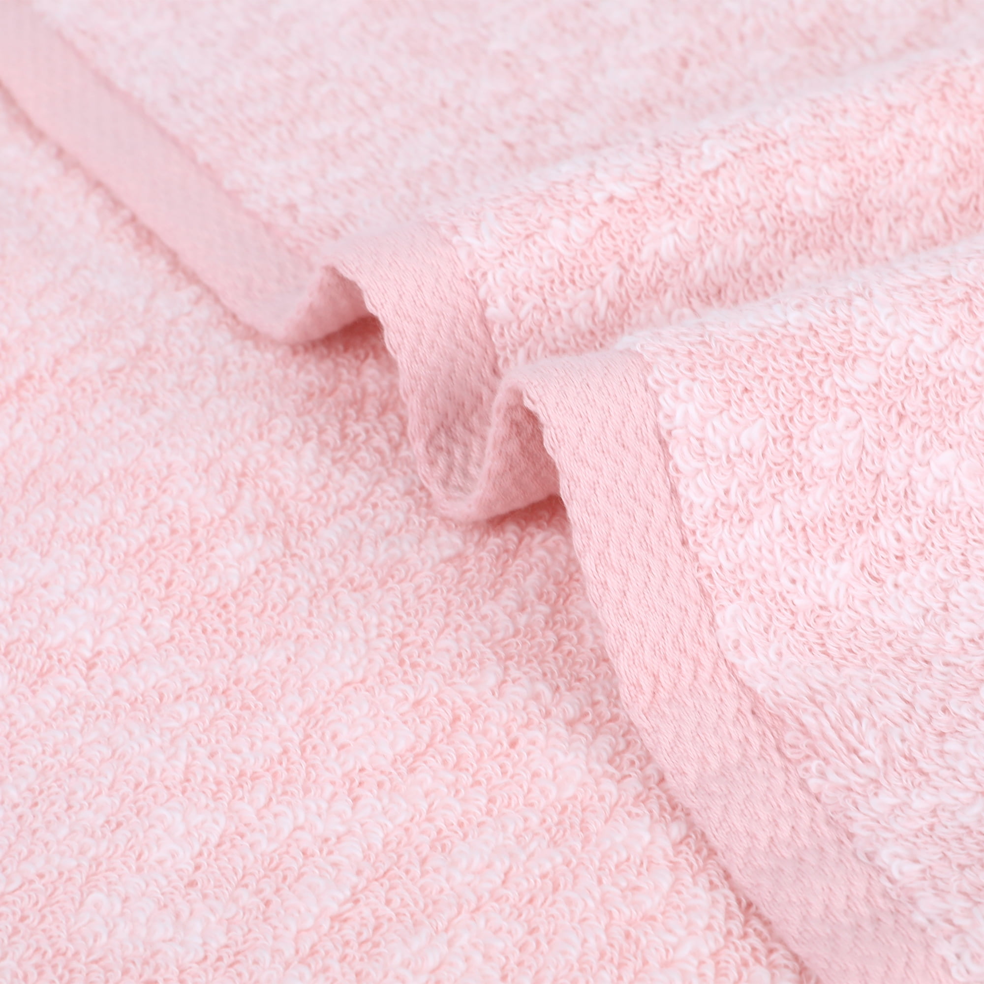 Unique Bargains 4 Pcs Floral Soft Hand Towel Pink/Orange 14" x 28"/13" x 29"