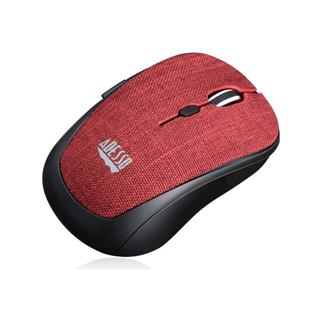 Adesso iMouse S80 - Mouse - right and left-handed - optical - 6 buttons - wireless - 2.4 GHz - USB wireless receiver - red