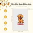 thumbnail image 2 of Dog Puppy Flags Cute Dog Face Camping Flags for Campsite Happy Smile Golden Retriever Durable Garden Decoration for Front Door House Yard Farmhouse Home Decoration 28x40 Inch, 2 of 6
