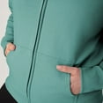 thumbnail image 4 of Hanes EcoSmart Women's Full-Zip Fleece Hoodie Spanish Moss 2XL, 4 of 7