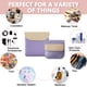 thumbnail image 4 of 2 bolsas de maquillaje portátiles para mujer, mini bolsa de almacenamiento, almacenamiento de viaje, para cosméticos, auriculares, color morado, 4 of 6