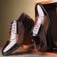 thumbnail image 3 of Zapatos de cuero Oxford de negocios de lujo para hombre, zapatos de vestir formales de goma transpirables, zapatos planos para oficina y boda brillar Electrónica, 3 of 3