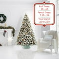 thumbnail image 2 of 24-Inch Water Hyacinth Christmas Tree Collar, Woven Tree Base Cover with Cord Cut Out, Seafoam, 2 of 6