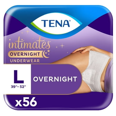 Tena Intimates Overnight Incontinence Protective Underwear, Large, 56 count