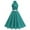 Green, variant on Polka Dot Dress, Women's Sleeveless Retro Dress for Wedding Guest, Cocktail Party, A-Line Round Neck Mini Dress