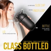 ShakeSphere Tumbler: Protein Shaker Bottle, 24oz Pearl White with Grey logo