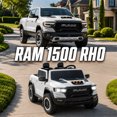 thumbnail image 2 of RAM 24V Kids Ride on Truck Cars, Ride on Toys with Remote Control, Electric Car for Kids 2 Seater, Powered Toddler Car with Bluetooth MP3 4 Wheels Suspension for Boys Girls, White, 2 of 8