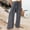 Gray Full Length Pants for Women, variant on SMihono Womens Fashion Womens Casual Elastic Loose Pants Straight Wide Leg Trousers Pants 2023 Trendy Summer Autumn Holiday Leggings Yoga Stretch Pants Cargo Trousers Black 6