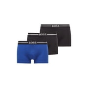 Boss Men's Three-pack of trunks in organic cotton with stretch