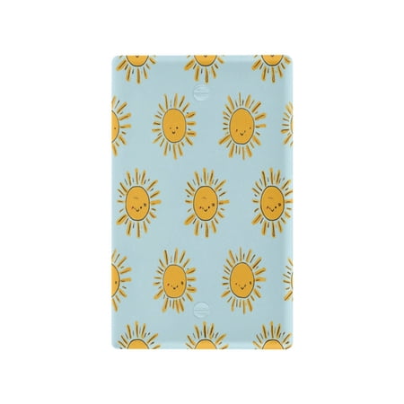 IAUYY Retardant PC Material Unused Outlet Cover Switch Plate Covers Easy DIY Installation with Screws Light Switch Cover Plate Sun Color Scheme