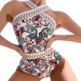 thumbnail image 1 of Aayomet Womens Swimsuits One Piece Slimming Cute One Piece Bathing Suit Ruffle V Neck Swimwear,White S, 1 of 5