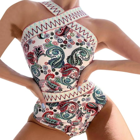 

ZHAGHMIN Black Bathing Suit Women S Vintage Print Swimsuits Bathing Suits Swimsuit O Neck Swimwear Monokini High Waist Thong Swimsuit Bikini Brand Chest Swimsuit White Swimsuit Men S Pajama Shorts S