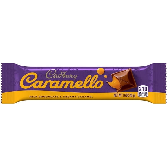 CADBURY CARAMELLO Milk Chocolate Caramel Candy Bar, 1.6 oz