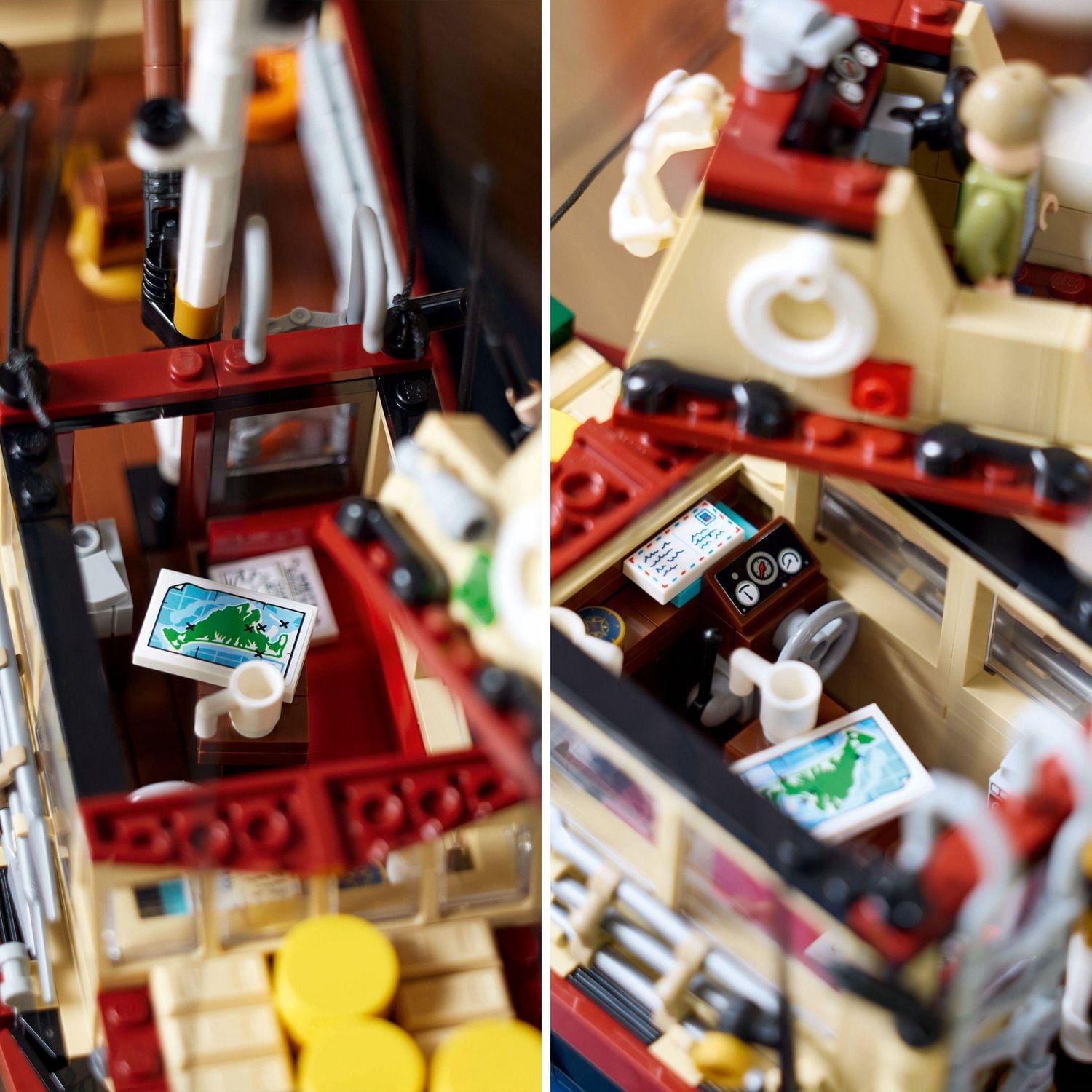 LEGO Ideas Jaws Set - Diorama Kit for Fans of the Movie - Shark Toy with Boat and 3 Minifigures - 21350