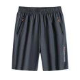 thumbnail image 1 of Wide Leg Men Shorts Summer Ice Silk Short Sweatpants, 1 of 5