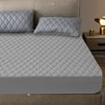 thumbnail image 6 of Qocolhg Bedding Quilted Fitted Mattress Pad, Full Size Mattress Protector for Adjustable Bed, Elastic Fitted Mattress Topper Protector and Cover Stretches up to 12 inch Deep, 78.7x78.7 inch (Gray), 6 of 6