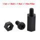 thumbnail image 3 of Black White Plastic Spacer Hex Nylon Standoff PCB Motherboard Threaded Support Board Rack Pillars Screw Nut Set M2M2.5M3 M4M5 M6, 3 of 5