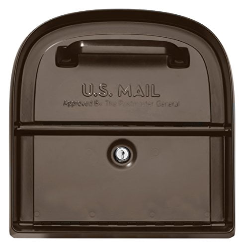 Architectural Mailboxes Oasis® 360™ Secure, Heavy duty, Steel Metal Post Mounted Mail Box for outside, Rubbed BronzeLarge Curbside Mailbox with Magnetic Latch & Lockable Double Doors