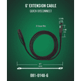 thumbnail image 2 of Battery Tender 6 Foot Extension SAE Cable - Designed for Use with Battery Tender Chargers - Quick Connect Plugs for Easy Connection to Motorcycle, Cars, ATVs and More - 081-0148-6, 2 of 5
