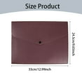 Uanit Plastic File Folder Poly Envelope Expanding File Wallet Document Folder with Snap Button