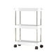 thumbnail image 2 of Estante Organizador Móvil de Tres Niveles para Rincones | Estante Organizador Multinivel con Poleas | Plástico Grueso | para Rincones de Cocina y Baño | Blanco | 37 X 13 X 60 Cm | 1 Unidad, 2 of 6