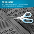 thumbnail image 5 of BDK 3-Piece Gray Rubber Floor Mats (Front + Rear), Heavy Duty Universal Fit Liners for Cars SUVs Trucks Vans, All Weather Protection Anti-Slip Nibs, Flexible Contours Fits Most Vehicles, 5 of 8