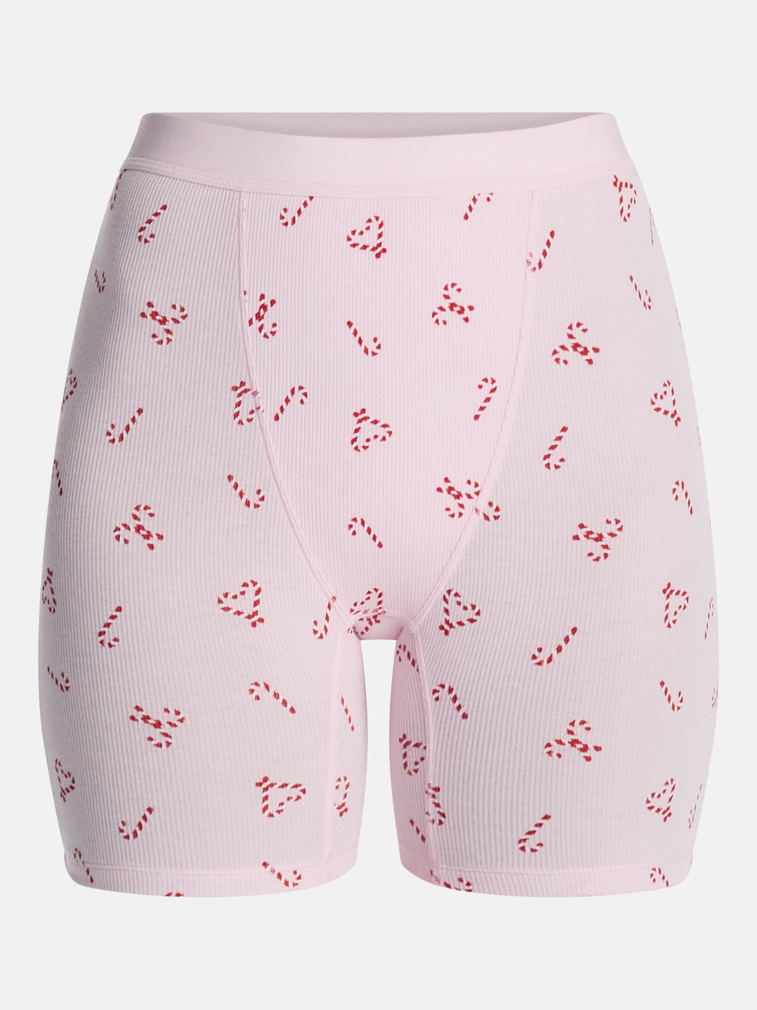 No Boundaries Cotton Stretch Ribbed Boxer Shorts, Women's XS-XXXL