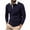 Navy, variant on Jalioing Long Sleeve Golf Shirt for Men Color Block Collared Button T Shirt Business Casual Fall Tops