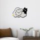 thumbnail image 5 of Reloj de pared con diseño de gato, moderno, acrílico, creativo, silencioso, adorable y decorativo. 30 cm, 5 of 7
