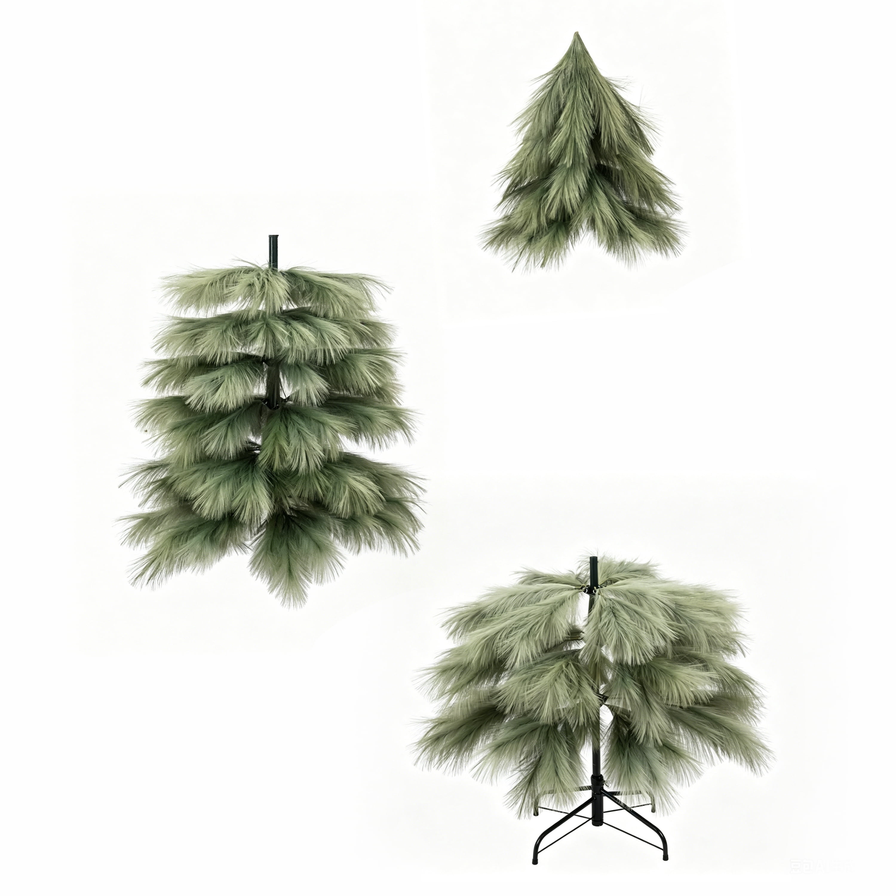 Elegant Home Decor 6ft Artificial Pampas Tree, Green